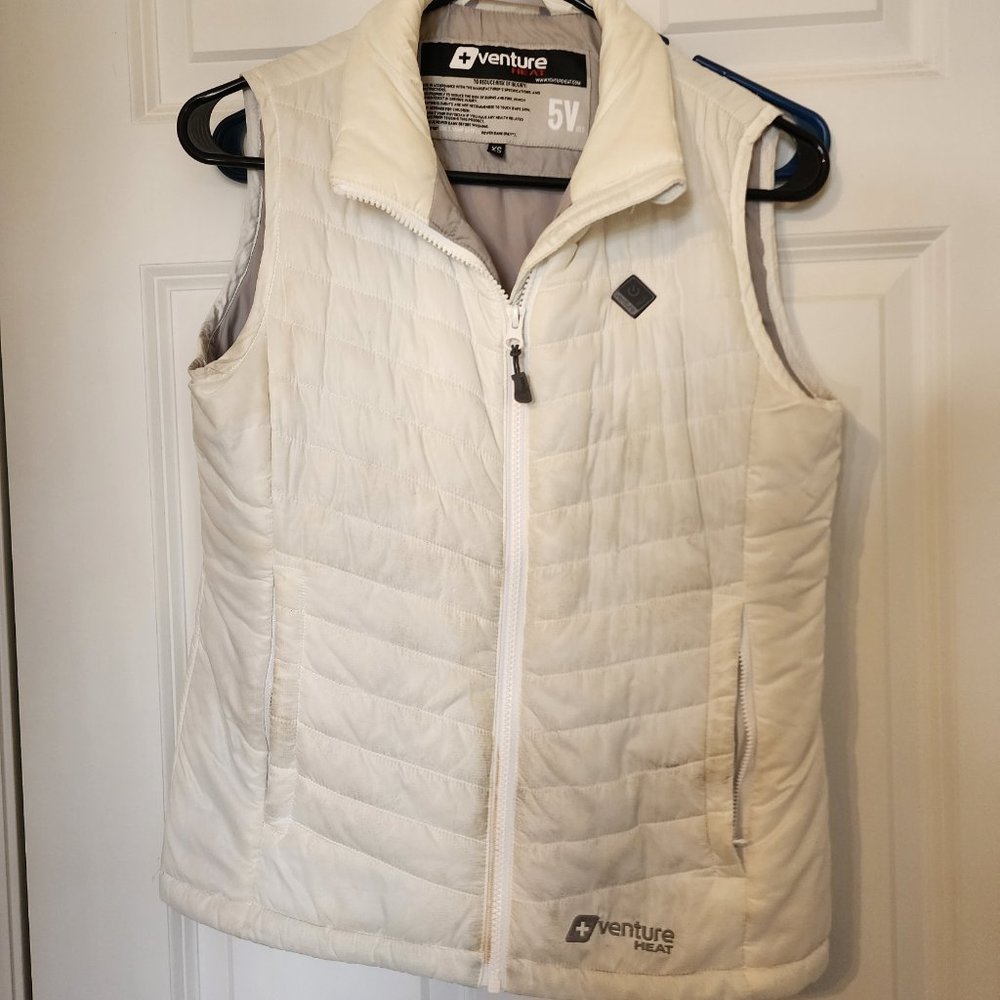 Venture Heat Women's Heated Puffer Vest White XS